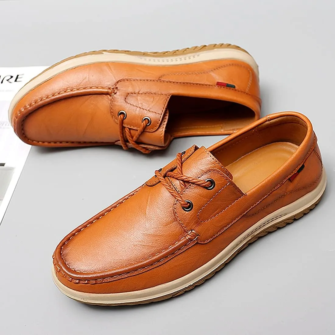 Minishion Mens Casual Lace up Shoes Soft Sole Walking Derby Shoes 8009#