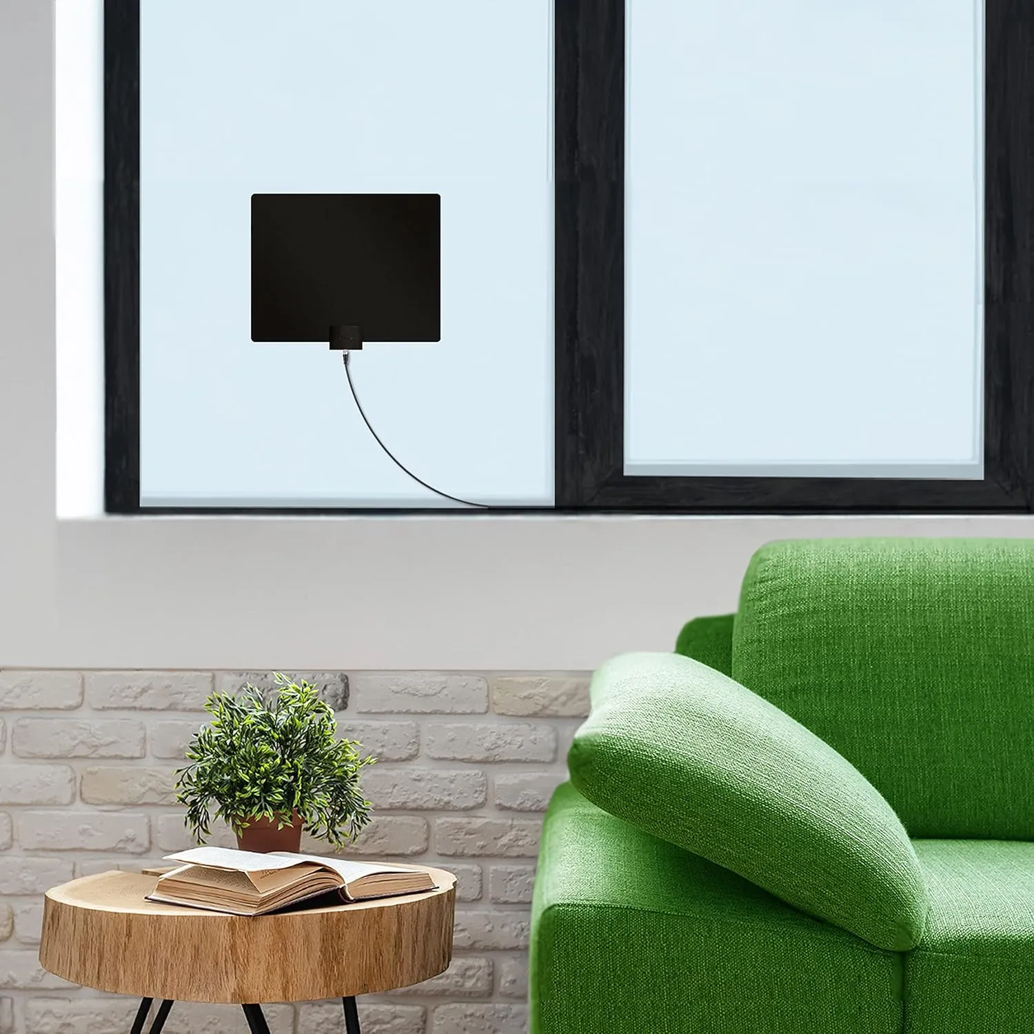 Mohu Leaf 50 Original Paper-Thin Indoor TV Antenna, UHF VHF, 60-Mile Range, Multi-Directional, 4K 8K UHD NEXTGEN TV - w/ 12 ft. Cable, Jolt Switch