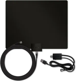 Mohu Leaf 50 Original Paper-Thin Indoor TV Antenna, UHF VHF, 60-Mile Range, Multi-Directional, 4K 8K UHD NEXTGEN TV - w/ 12 ft. Cable, Jolt Switch