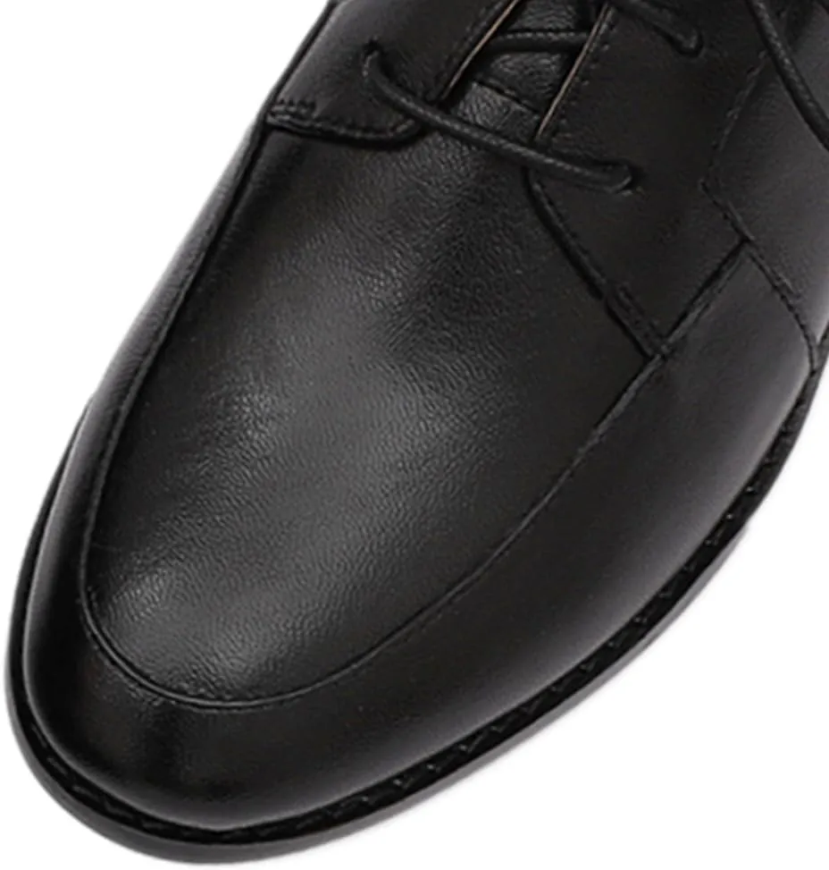 Mona flying Womens Handmade Dress Oxfords Derby Comfortable Lace up Leather Flat Office Work Shoes for Ladies