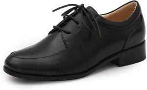 Mona flying Womens Handmade Dress Oxfords Derby Comfortable Lace up Leather Flat Office Work Shoes for Ladies
