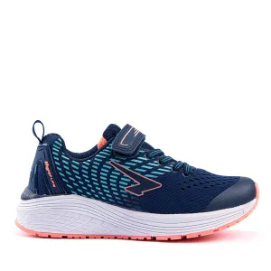 Monsoon Girls Navy V-strap Runner Navy-Mint/Coral