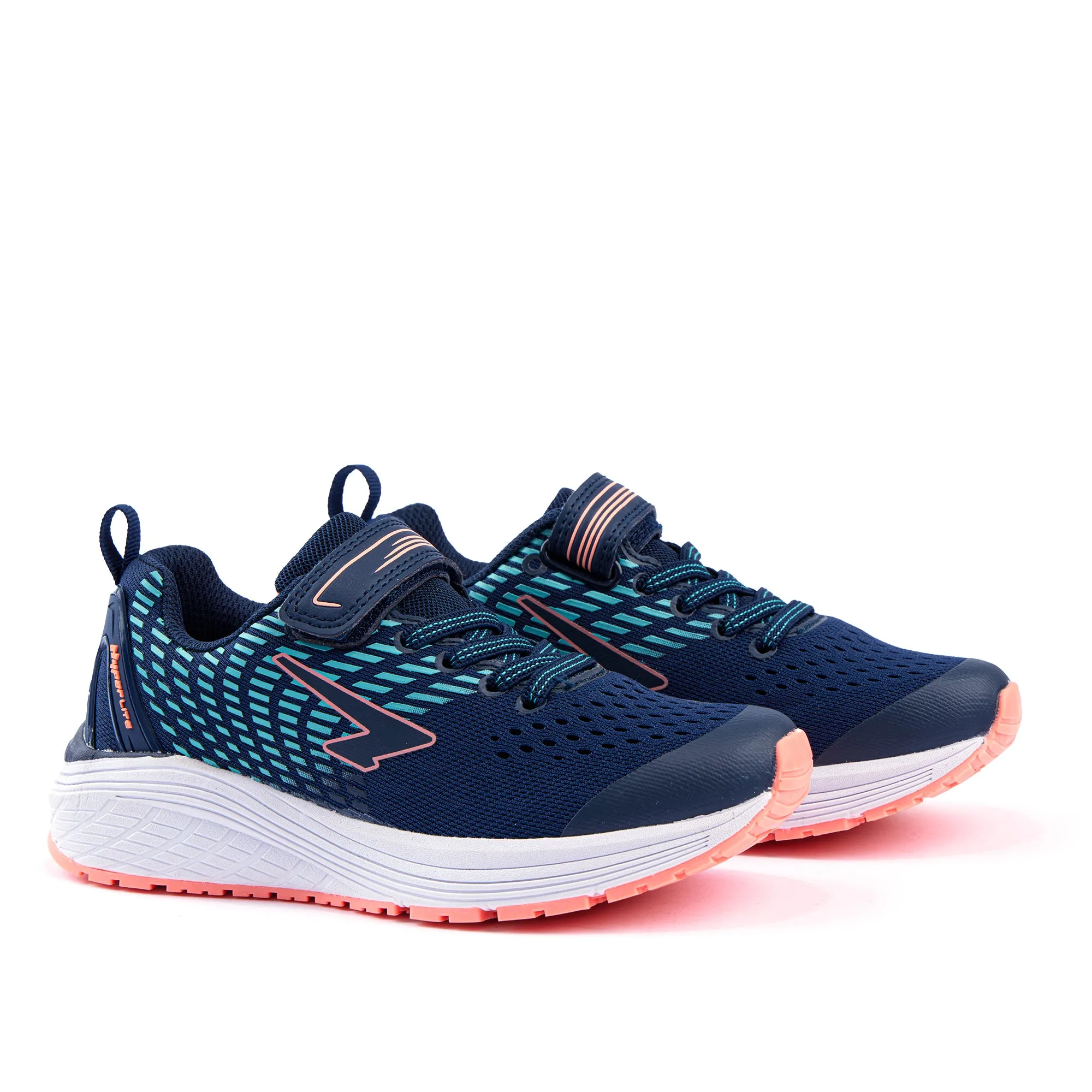 Monsoon Girls Navy V-strap Runner Navy-Mint/Coral