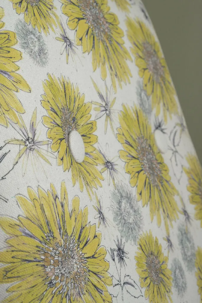 Natural Organic Sunflower and Flora Soft Furnishing Fabric