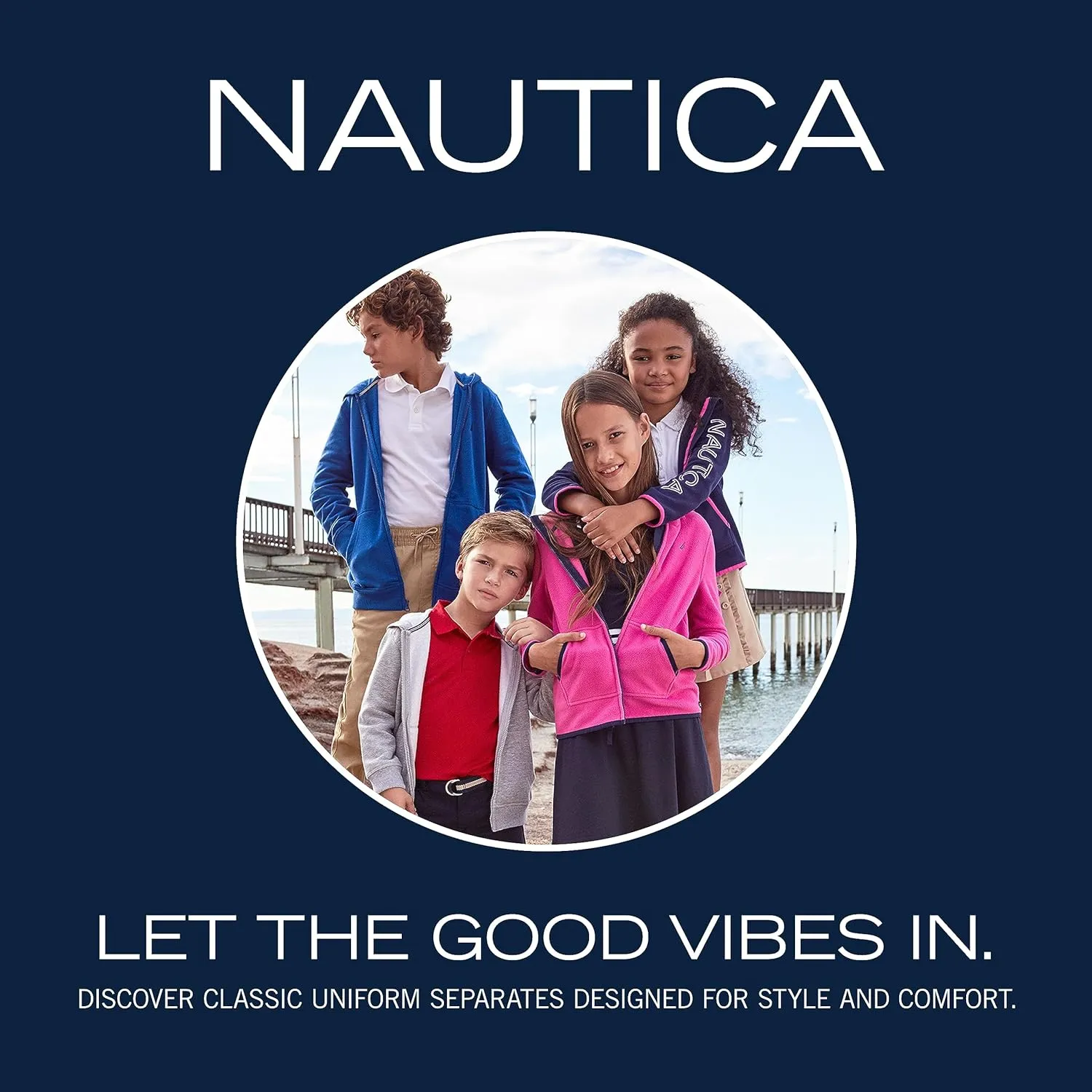 Nautica Boys' School Uniform Short Sleeve Button-Down Oxford Shirt, Chest Pocket, Breathable Fabric