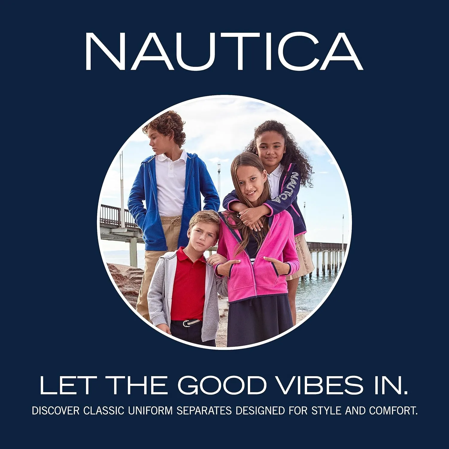 Nautica Boys' School Uniform Short Sleeve Button-Down Oxford Shirt, Chest Pocket, Breathable Fabric
