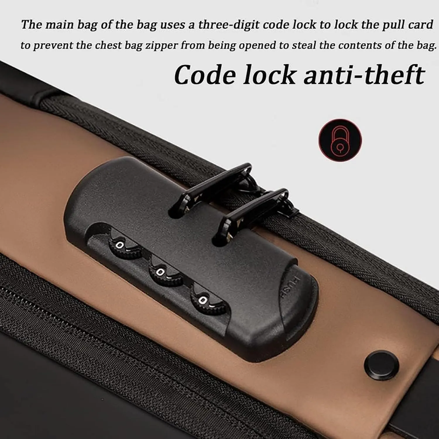 New Carbon Fiber Streamline Anti-Theft Sling Bag, Usb Charging Sport Sling, Waterproof Shoulder Backpack (Black with Brown)