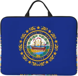 New Hampshire state flag print Durable Travel Laptop Bag HandBag Shockproof Carrying Bag Briefcase for 14inch Laptop Notebook