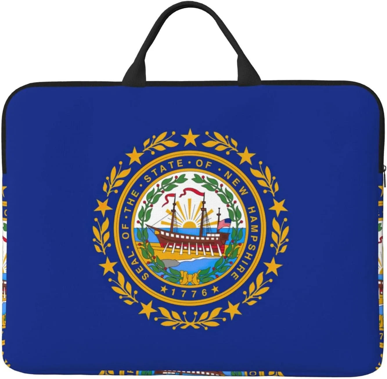 New Hampshire state flag print Durable Travel Laptop Bag HandBag Shockproof Carrying Bag Briefcase for 14inch Laptop Notebook