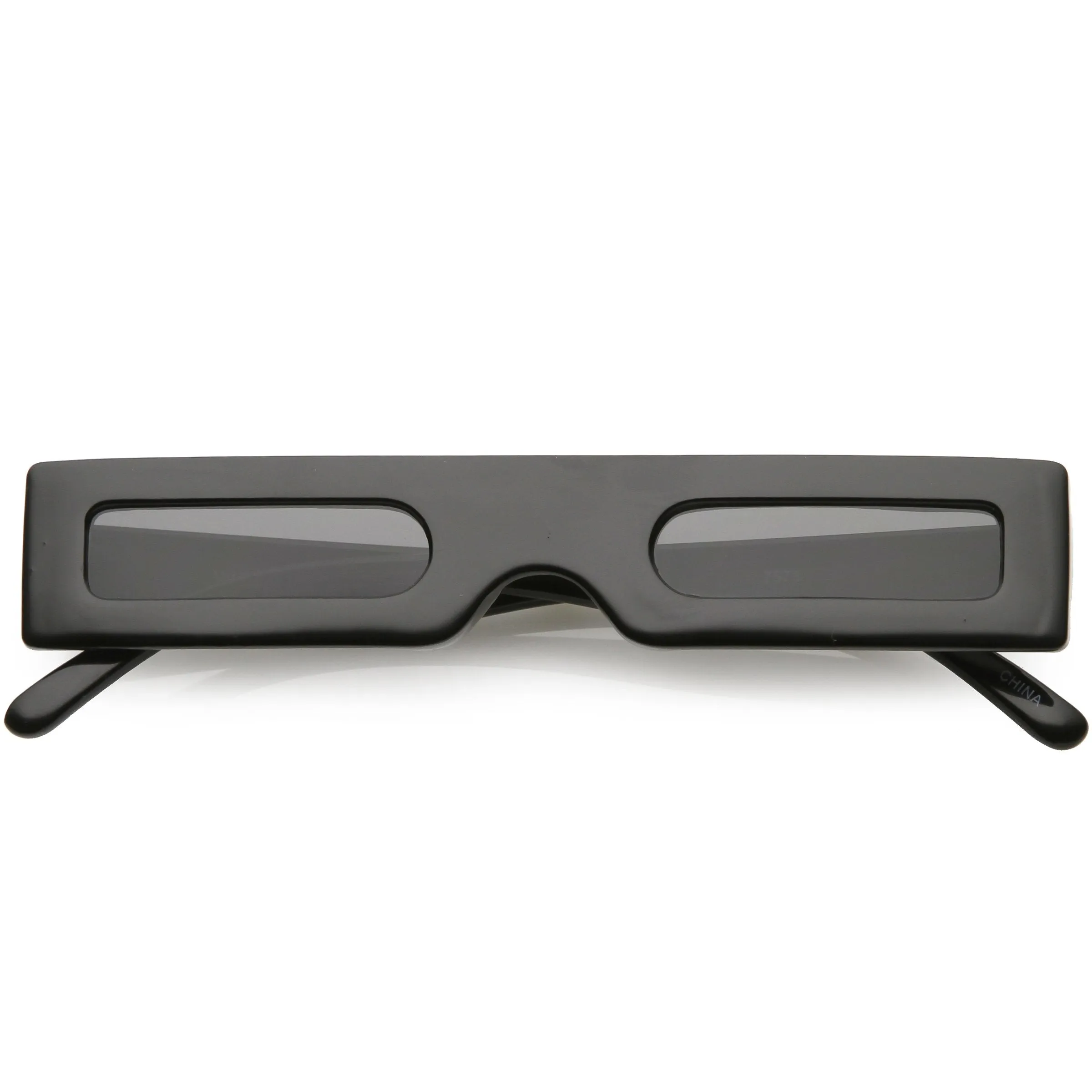 Novelty Retro Punk Square Flat Top Thin Lens Sunglasses C733