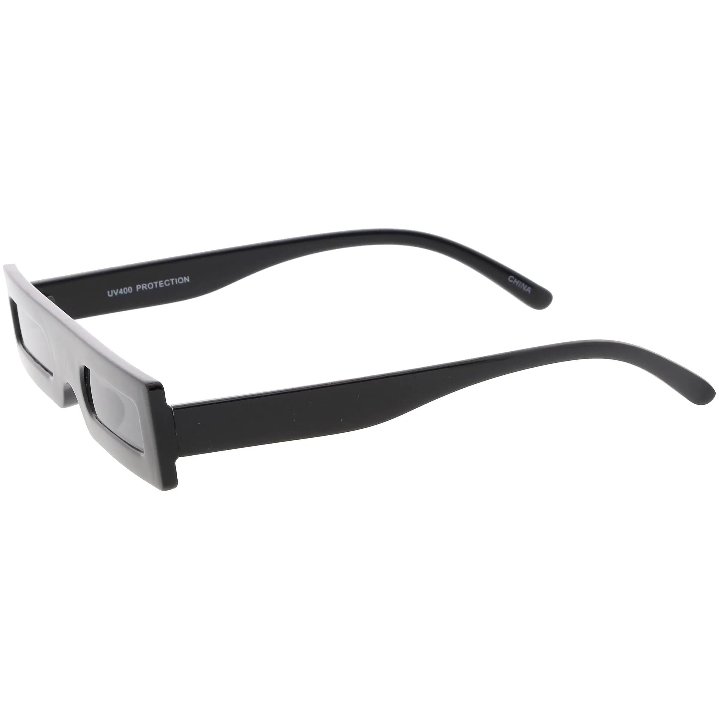 Novelty Retro Punk Square Flat Top Thin Lens Sunglasses C733