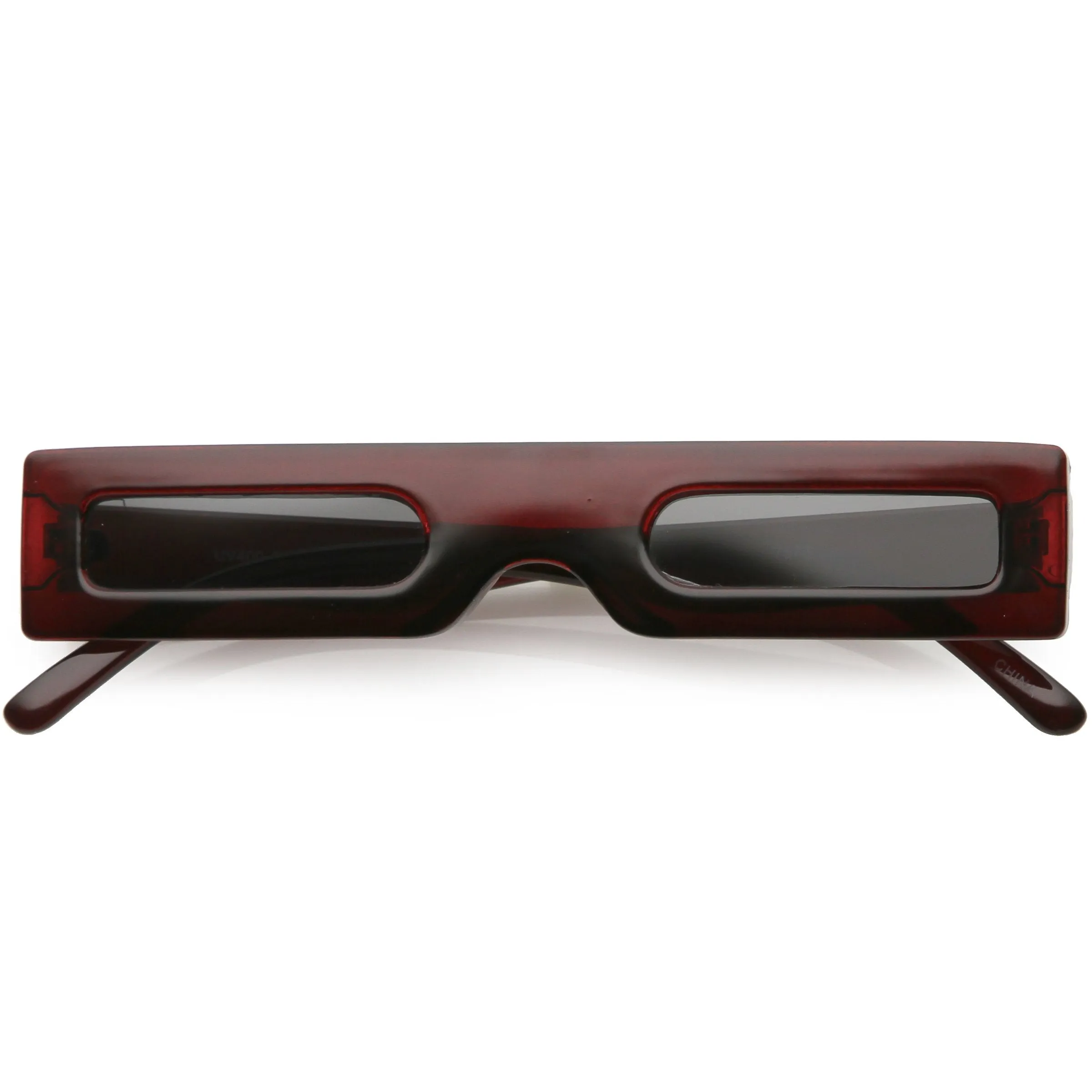 Novelty Retro Punk Square Flat Top Thin Lens Sunglasses C733