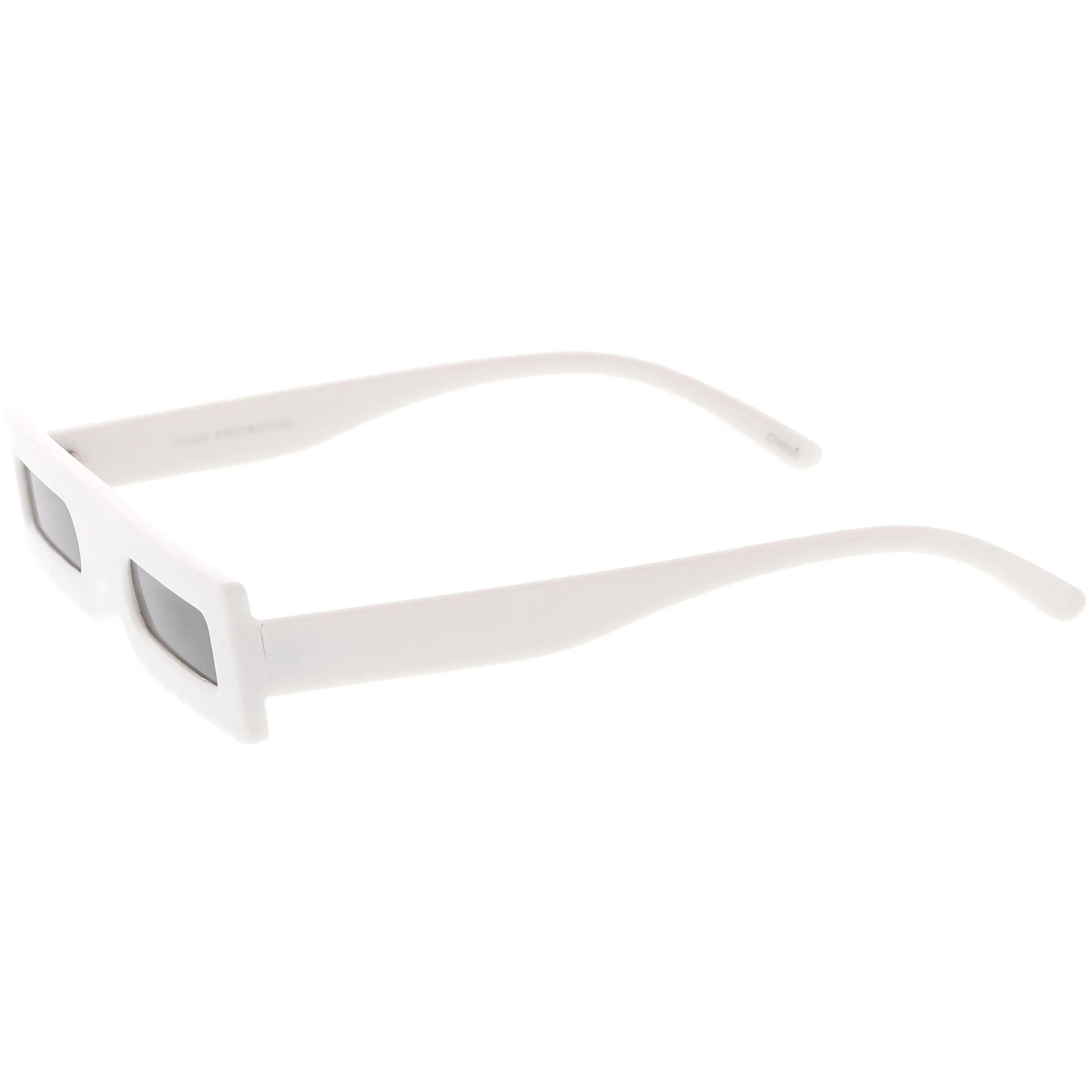 Novelty Retro Punk Square Flat Top Thin Lens Sunglasses C733