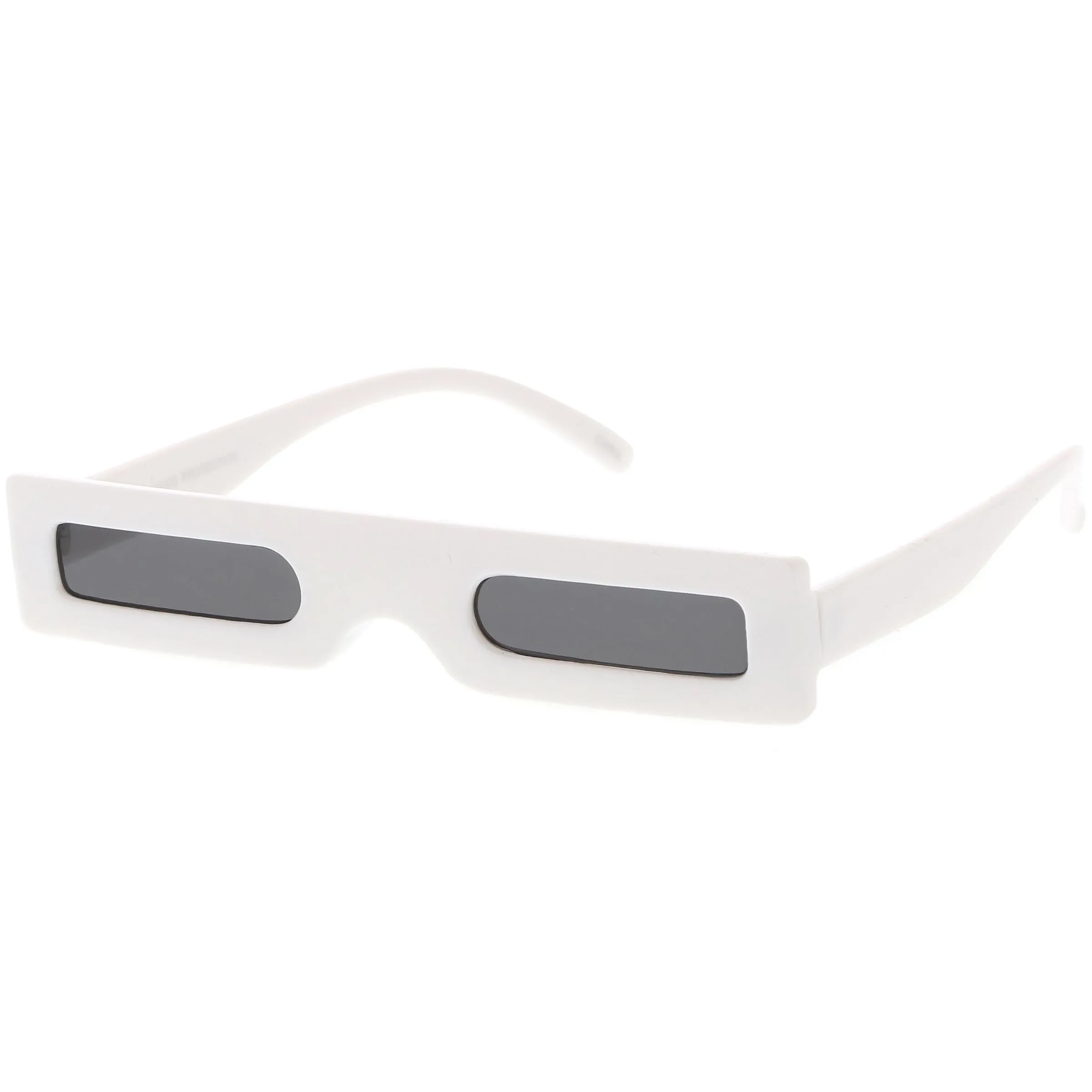 Novelty Retro Punk Square Flat Top Thin Lens Sunglasses C733
