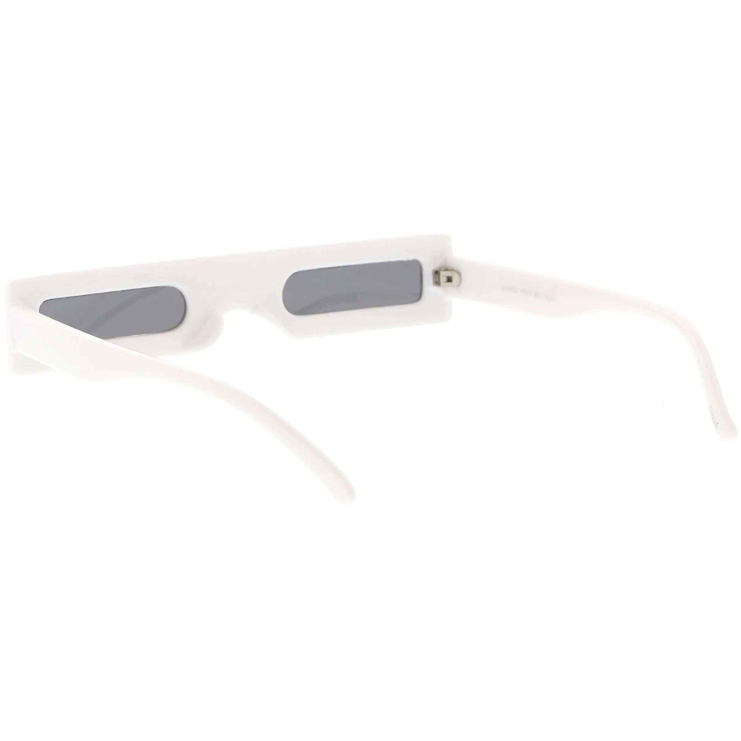 Novelty Retro Punk Square Flat Top Thin Lens Sunglasses C733
