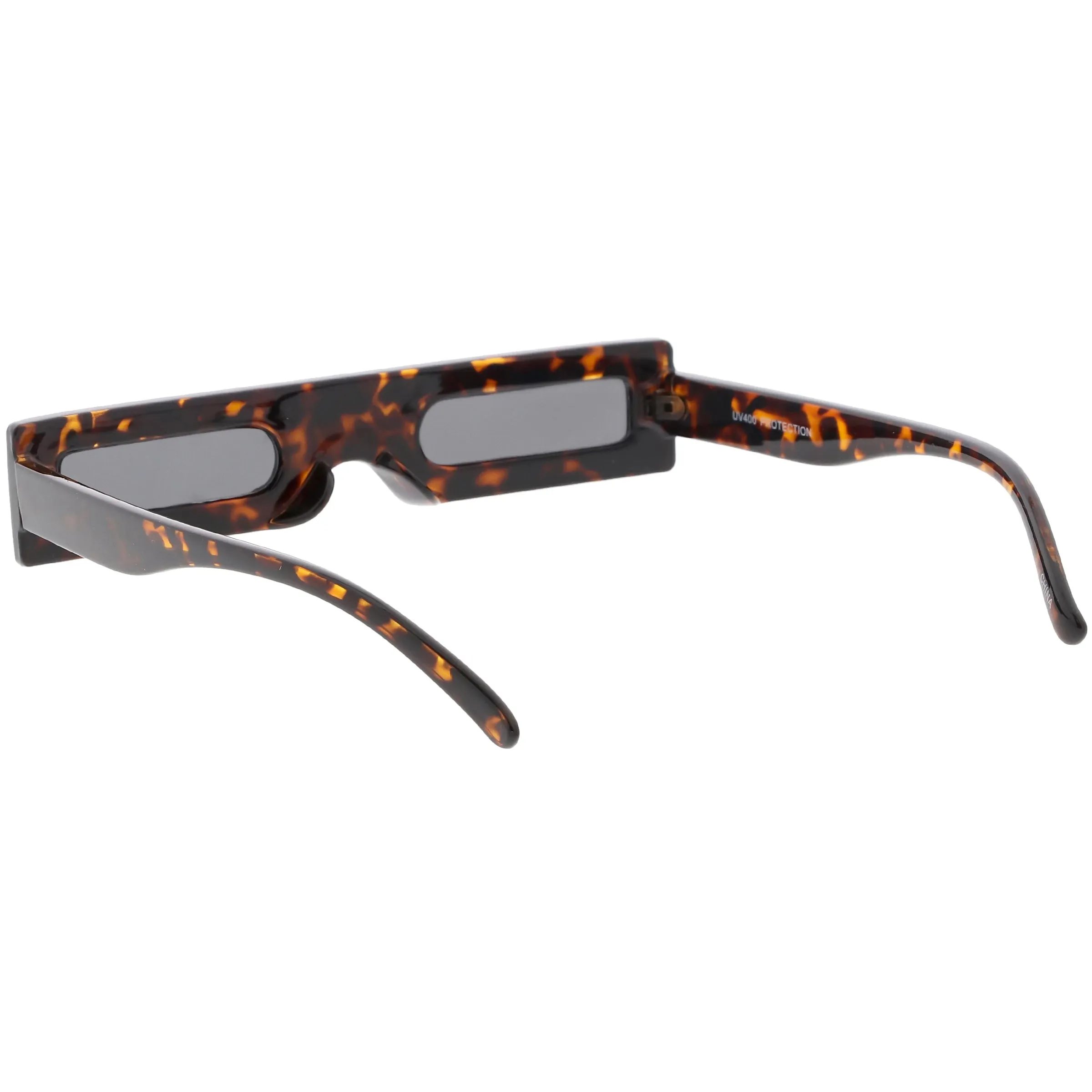 Novelty Retro Punk Square Flat Top Thin Lens Sunglasses C733
