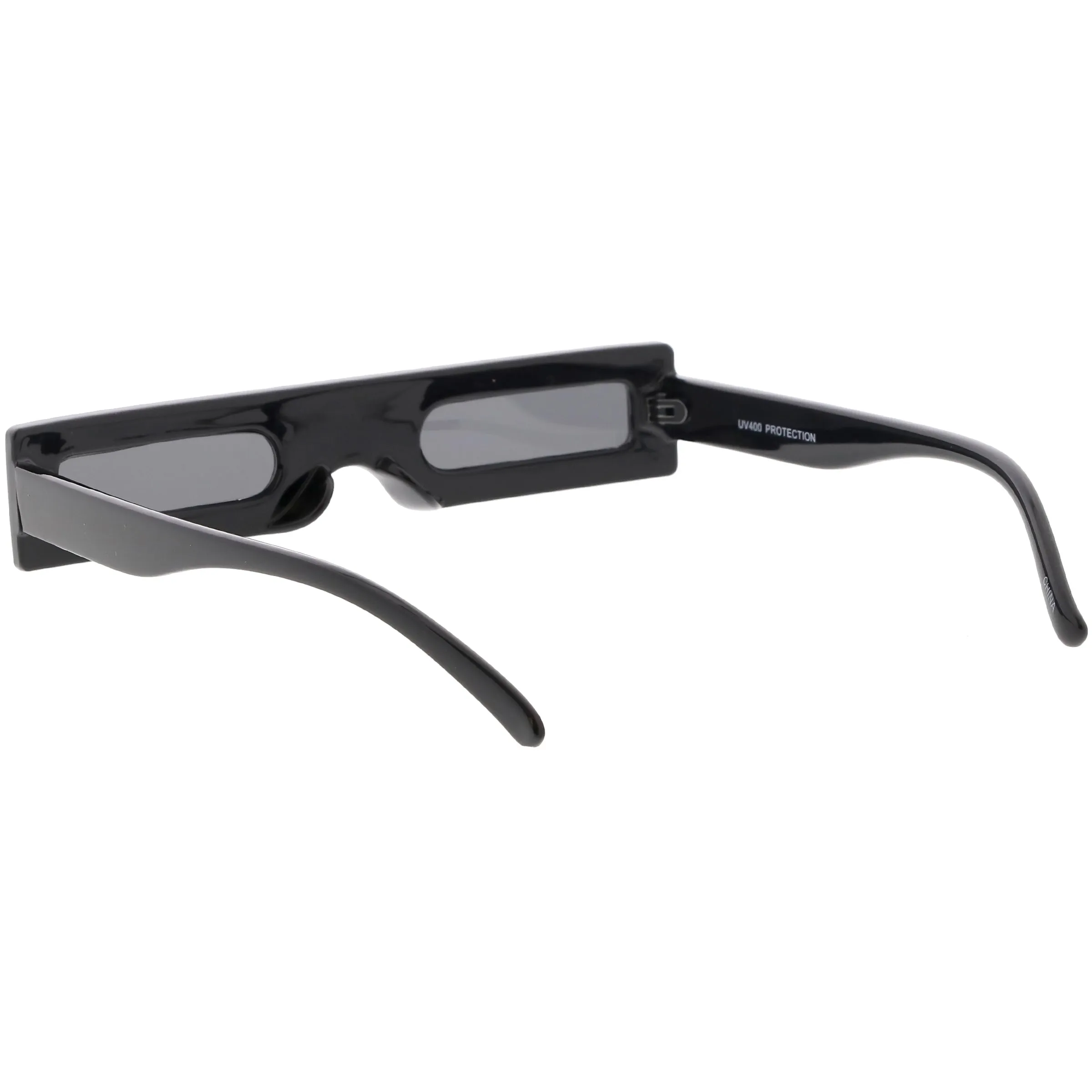Novelty Retro Punk Square Flat Top Thin Lens Sunglasses C733