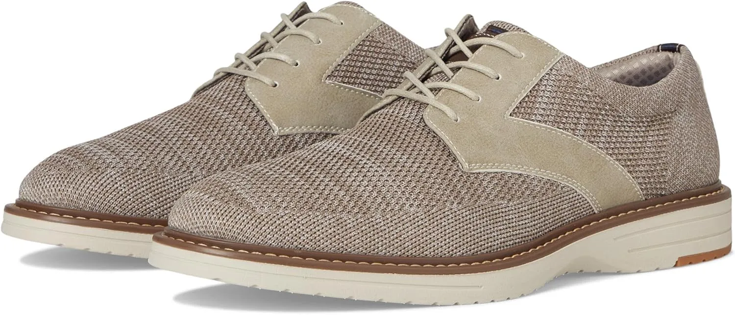 Nunn Bush Men's Griff Plain Toe Oxford Lightweight and Comfortable for All Occasions Knit Lace Up