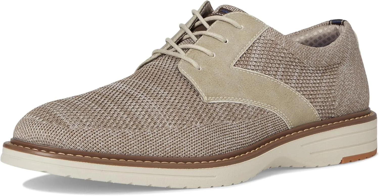 Nunn Bush Men's Griff Plain Toe Oxford Lightweight and Comfortable for All Occasions Knit Lace Up