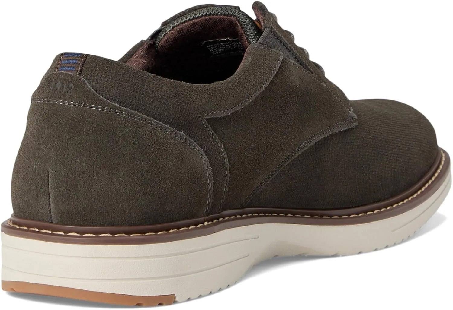 Nunn Bush Men's Griff Plain Toe Oxford Lightweight and Comfortable for All Occasions Suede Leather Lace Up