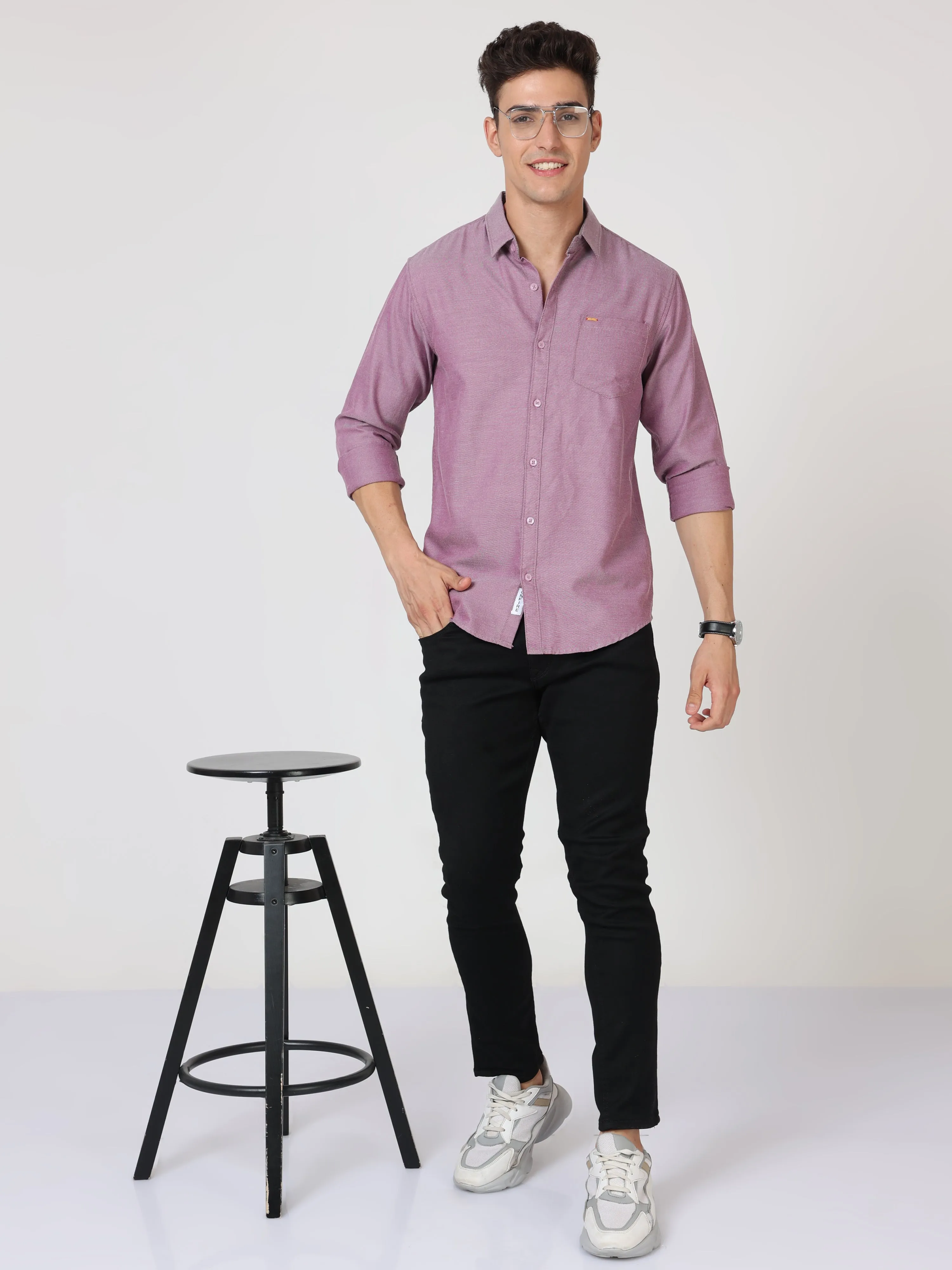Onfire Oxford Purple Shirt