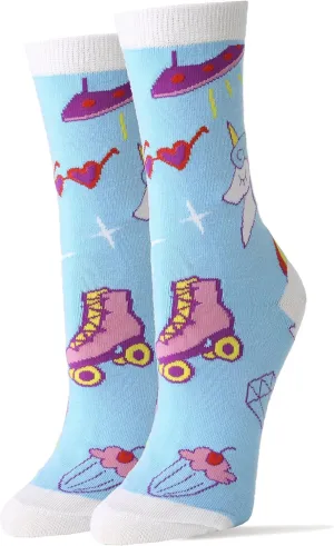 Oooh Yeah! Socks, Womens Cotton Crew Socks (Cute AF)