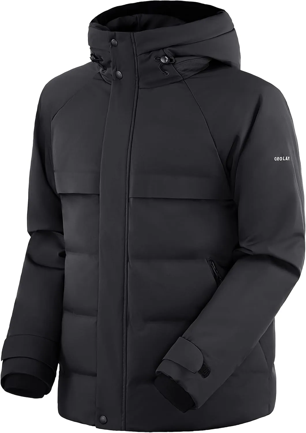 Orolay Men's Down Jacket with Adjustable Hood