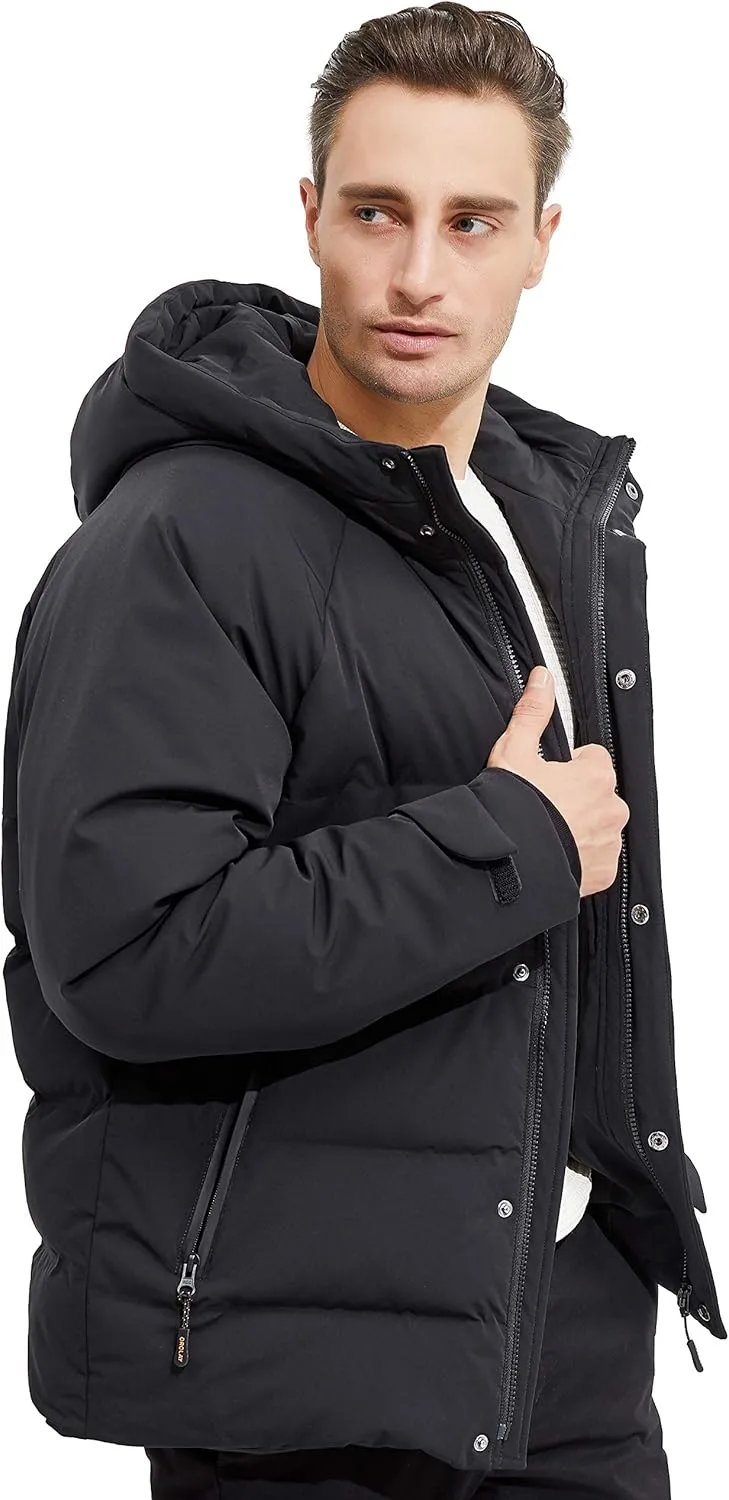 Orolay Men's Down Jacket with Adjustable Hood