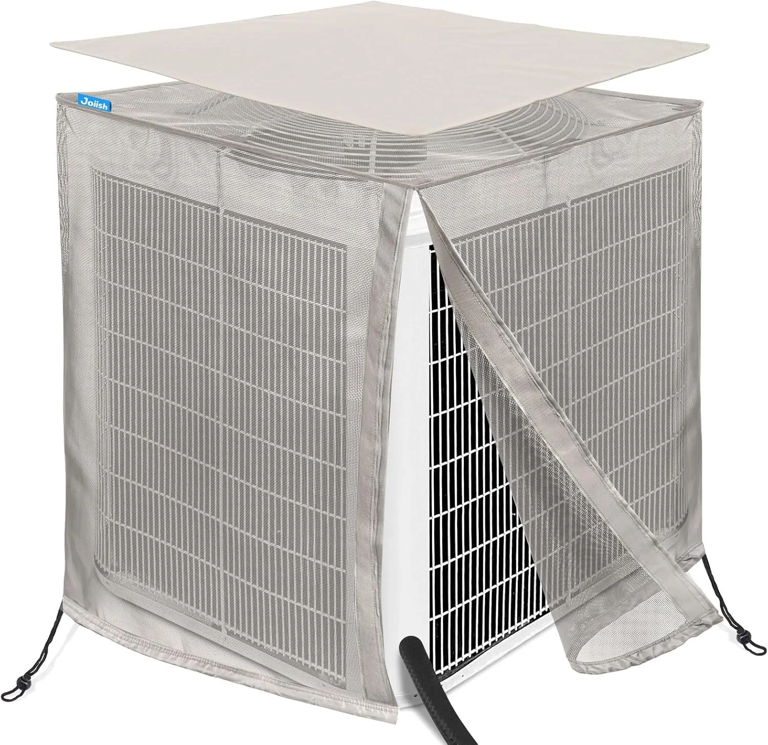 Outdoor Air Conditioner Cover for Outside Units 36"x36"x40", Breathable Mesh AC Unit Cover with Waterproof Top Against Leaves, Weeds, Cottonwood and Debris, Grey