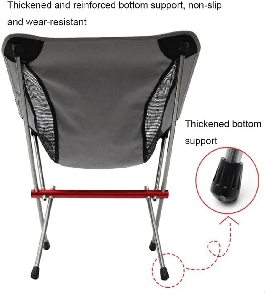 Outdoor Beach Backpack Chair, Compact Folding Chair with High-Back Design, Breathable Mesh, Portable and Lightweight for Camping, Beach, Picnic (Gray, Size: Large)(Grey,102 * 48 * 92CM)