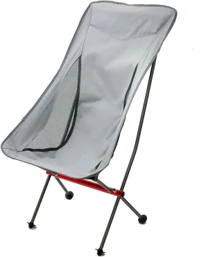 Outdoor Beach Backpack Chair, Compact Folding Chair with High-Back Design, Breathable Mesh, Portable and Lightweight for Camping, Beach, Picnic (Gray, Size: Large)(Grey,102 * 48 * 92CM)