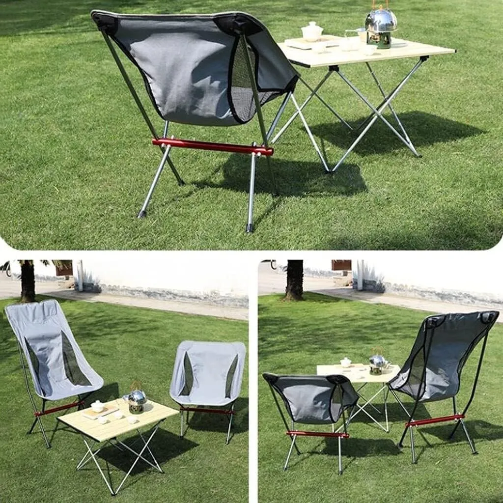 Outdoor Beach Backpack Chair, Compact Folding Chair with High-Back Design, Breathable Mesh, Portable and Lightweight for Camping, Beach, Picnic (Gray, Size: Large)(Grey,102 * 48 * 92CM)