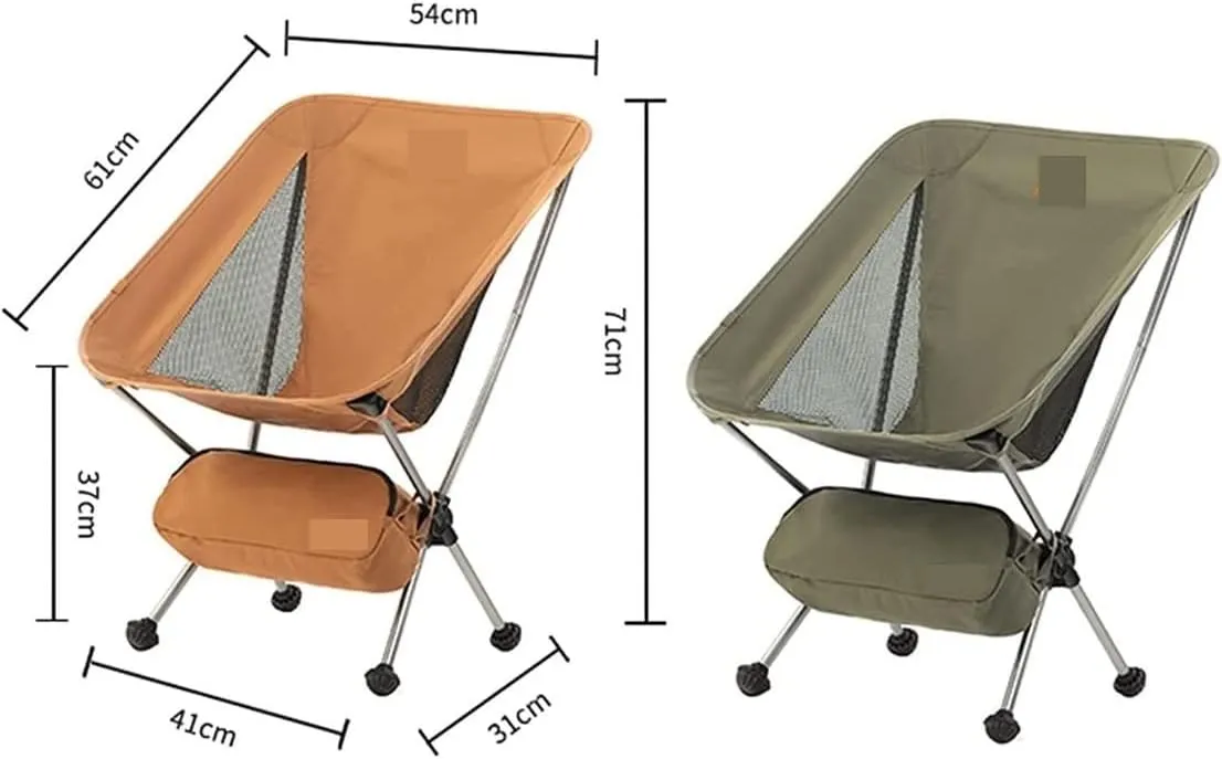 Outdoor Camp Chairs, Ultralight Backpack Camping Chair Travel Hiking Foldable Portable Outdoor Beach Backpack Seat, Breathable Double-Sided Mesh Lawn Chairs Adults(Orange,41 * 31 * 71cm)