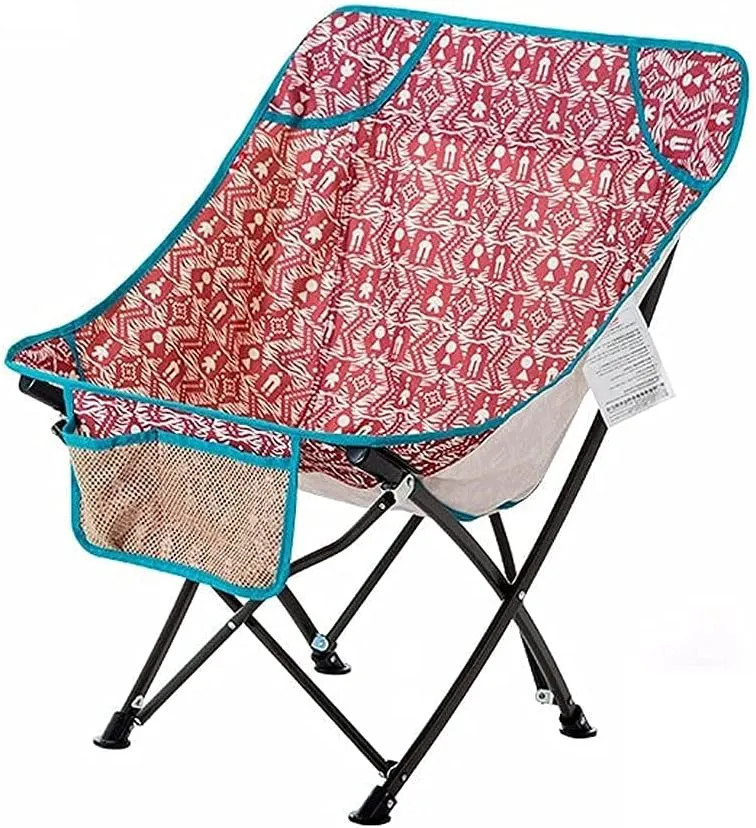 Outdoor Camping Chair Outdoor Folding Chair with Backrest Outdoor Camping Chair Portable Folding Stool Barbecue Beach Chair Fishing Chair with Compact Storage Bag