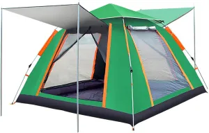 Outdoor Camping Tent, Automatic Pop-Up Quick Open Tent, Wind Proof Anti-UV, with Carry Bag, for Camping, Traveling, Hiking or Backyard Fun, Green