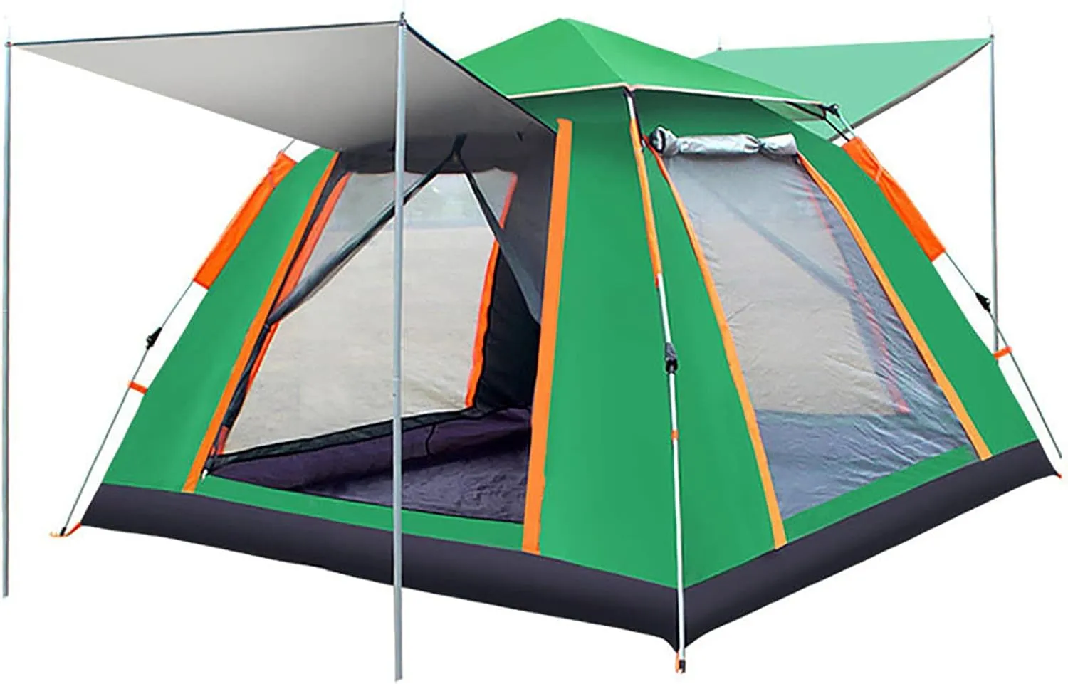 Outdoor Camping Tent, Automatic Pop-Up Quick Open Tent, Wind Proof Anti-UV, with Carry Bag, for Camping, Traveling, Hiking or Backyard Fun, Green