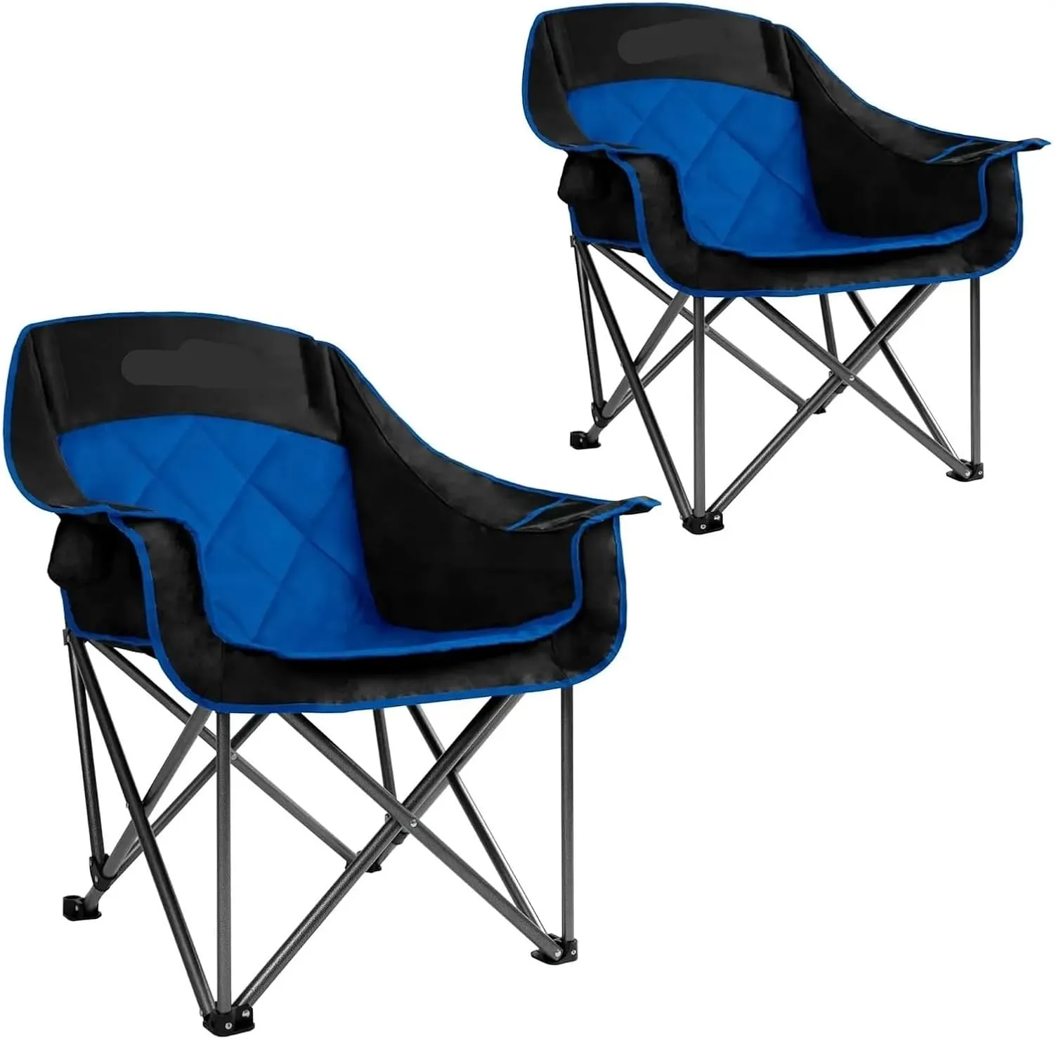 Outdoor Freestyle Joystick Camping Chair Padded Camping Chair Heavy Duty Quad Fold Arm Chair Portable Outdoor Outdoor Folding Chair(Blue)