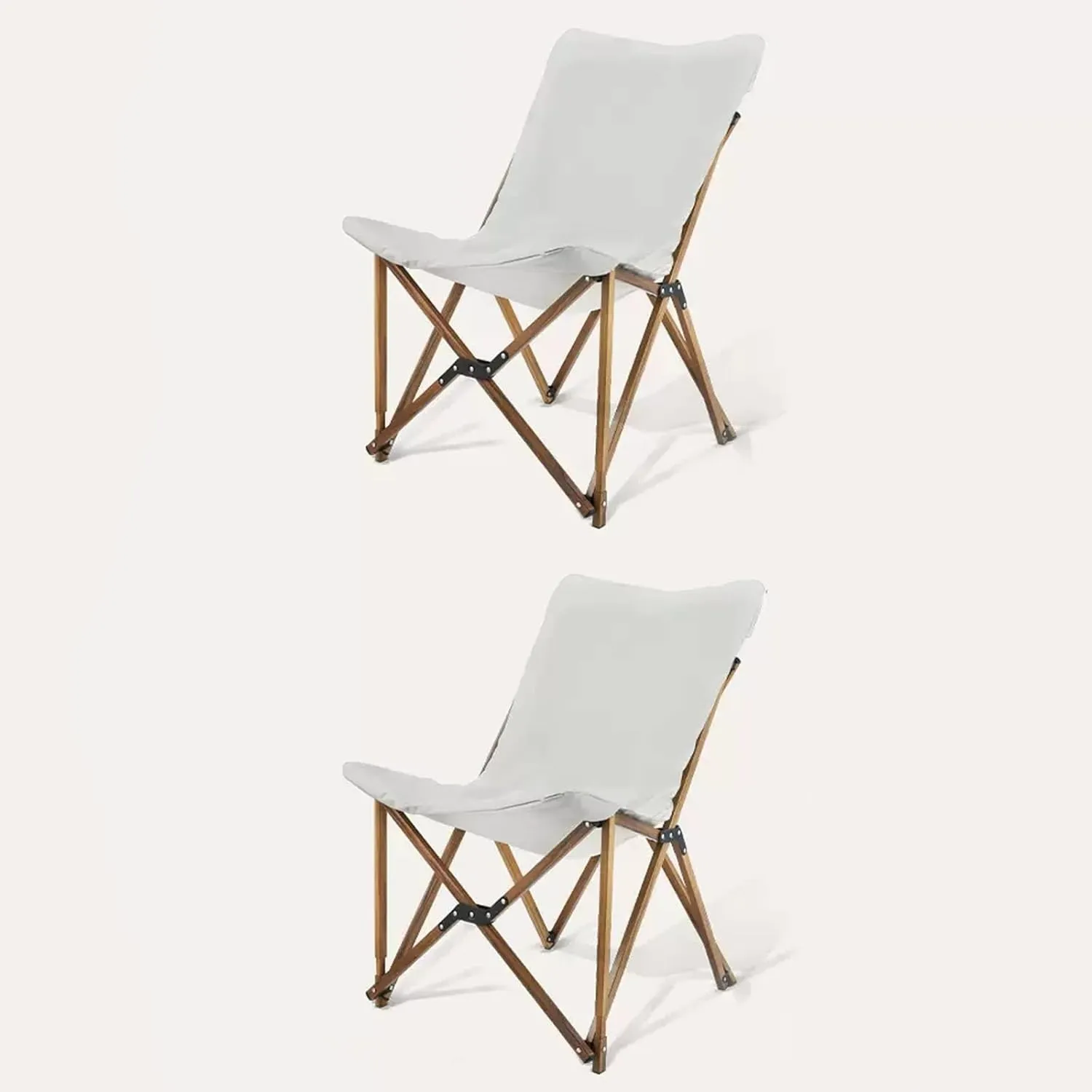 Outdoor Portable Garden Chair, Recliner Garden Chairs, Portable Camping Chair ,Aircraft Aluminium   Oxford Cloth, For Outdoor Camp, Travel, Beach, Picnic, Hiking,2 Pieces Coffee Outdoor Folding Chair