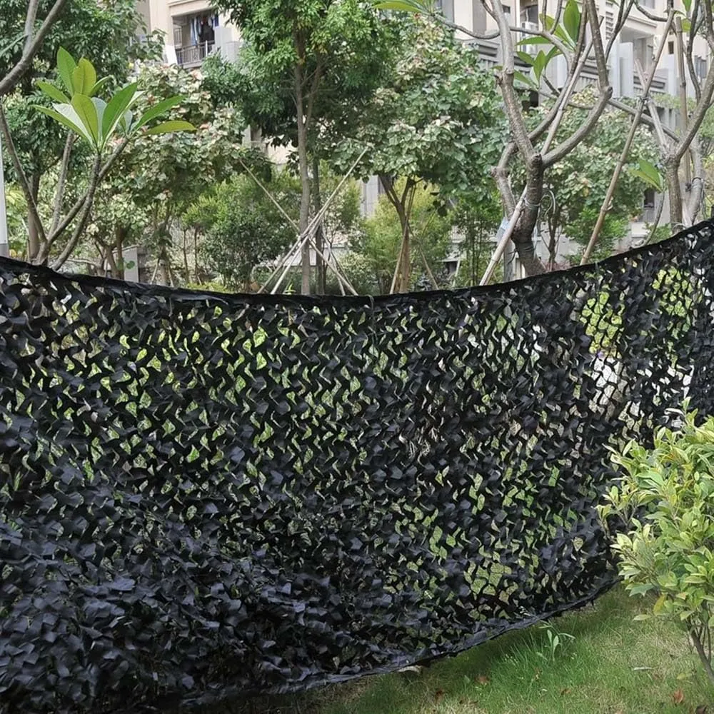Outdoor Sunshade Net Black Camouflage Net, Large Car Covers Military Camo Netting, Patio/Garden/Pergola Shade Net, Camo Blinds Mesh Net(2X3(6.5ftX10ft))