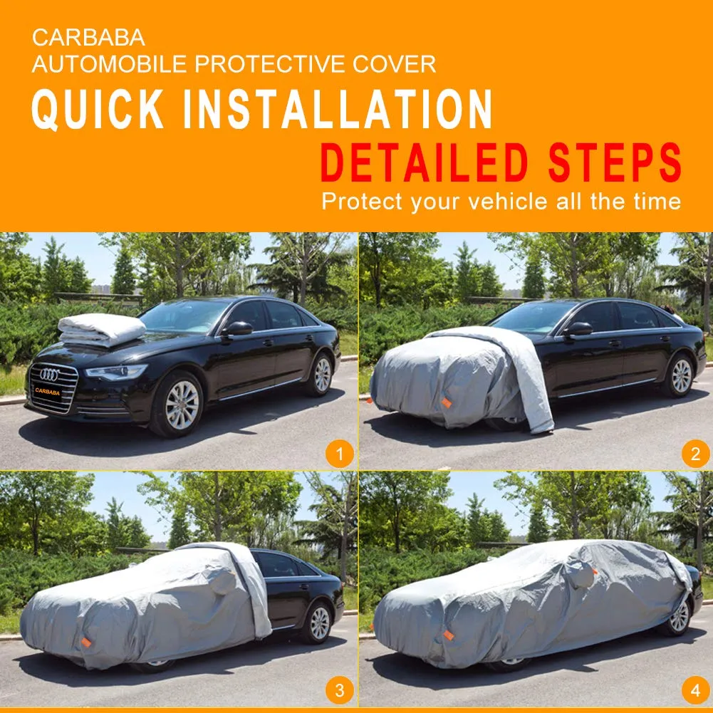 Oxford Cloth Car Cover Hatchback Lightweight Waterproof Dust Hail Universal S