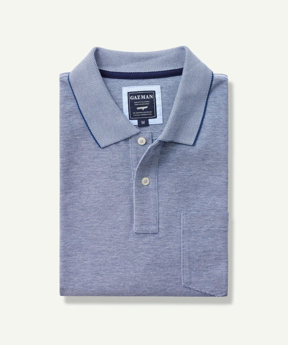 Oxford Pocket Polo Shirt - Navy