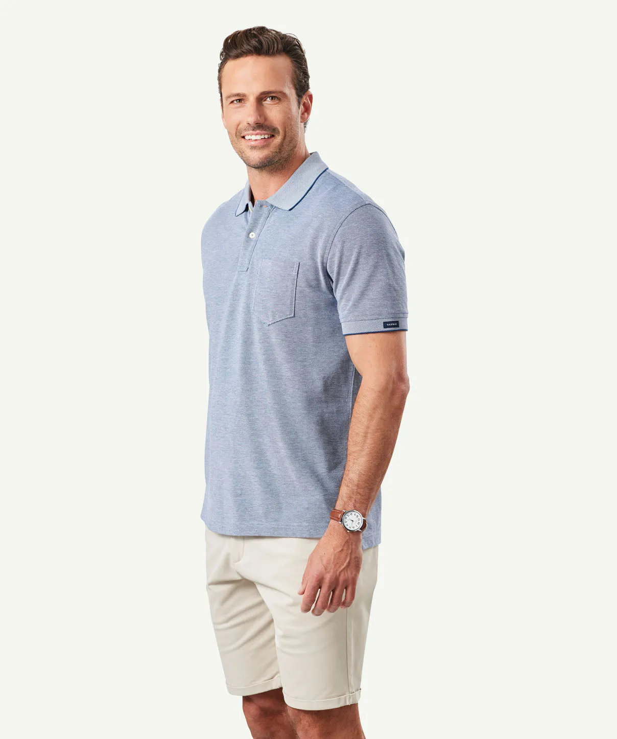 Oxford Pocket Polo Shirt - Navy
