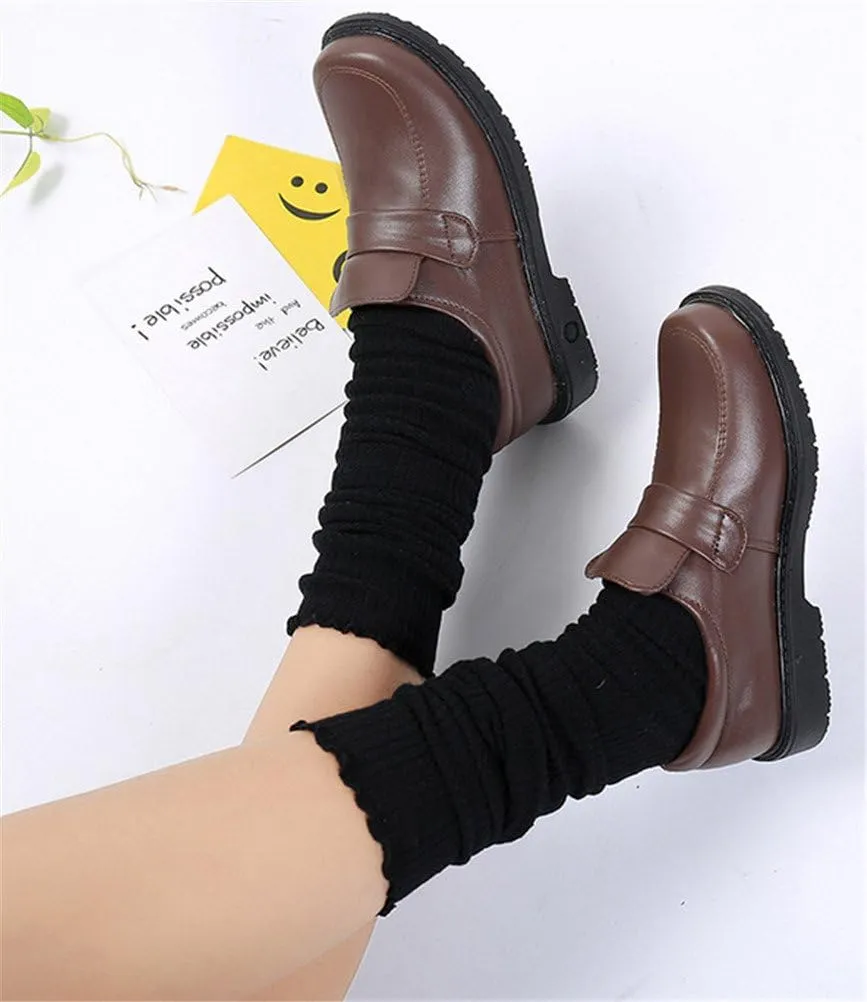 Oxford Shoes Women Heels, JK School Uniform Dress Shoes Japanese Anime Cosplay Use