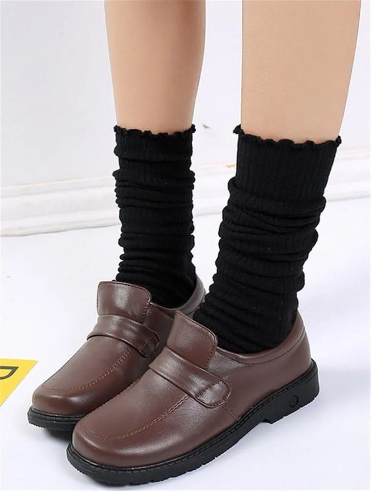 Oxford Shoes Women Heels, JK School Uniform Dress Shoes Japanese Anime Cosplay Use