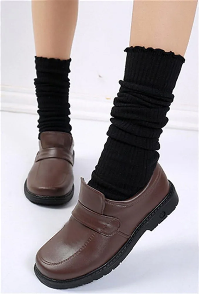 Oxford Shoes Women Heels, JK School Uniform Dress Shoes Japanese Anime Cosplay Use