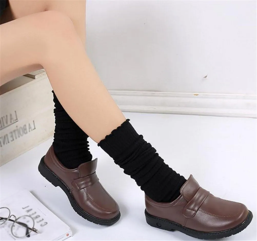 Oxford Shoes Women Heels, JK School Uniform Dress Shoes Japanese Anime Cosplay Use