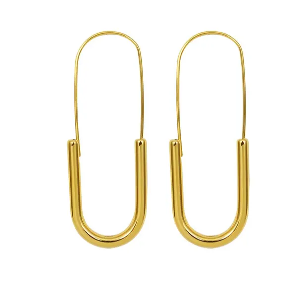 Paperclip Hoop Earring