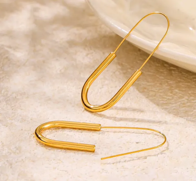 Paperclip Hoop Earring