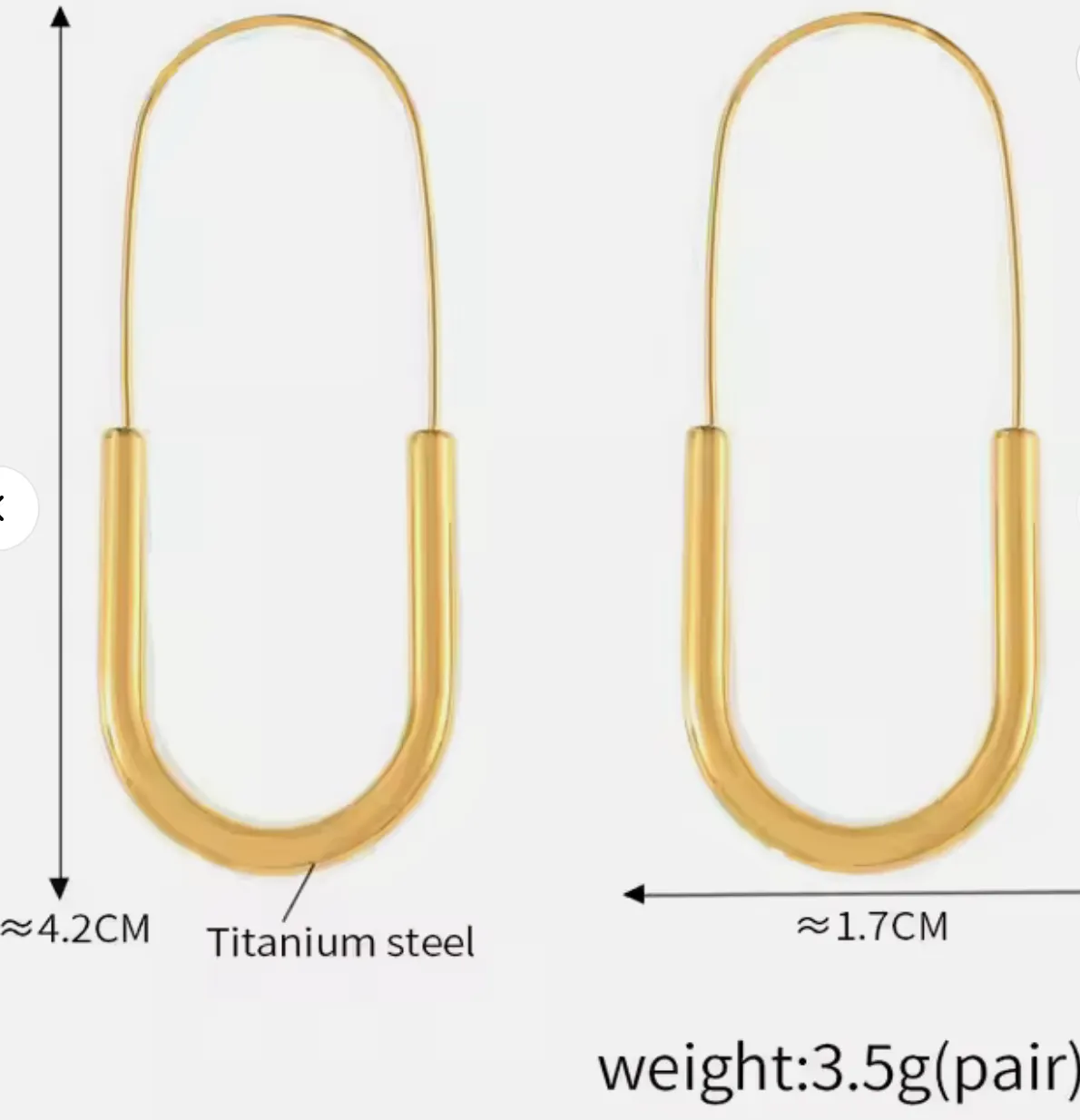 Paperclip Hoop Earring