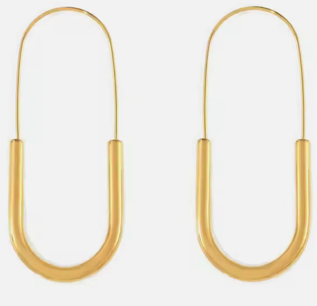 Paperclip Hoop Earring